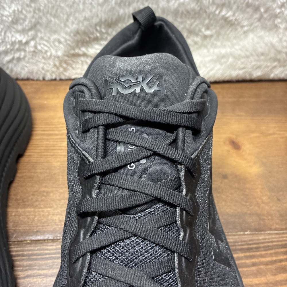 Hoka One Gaviota 5 Men's Size 12 2E Wide Triple Black Bblc Running Hiking Shoes - Picture 3 of 12
